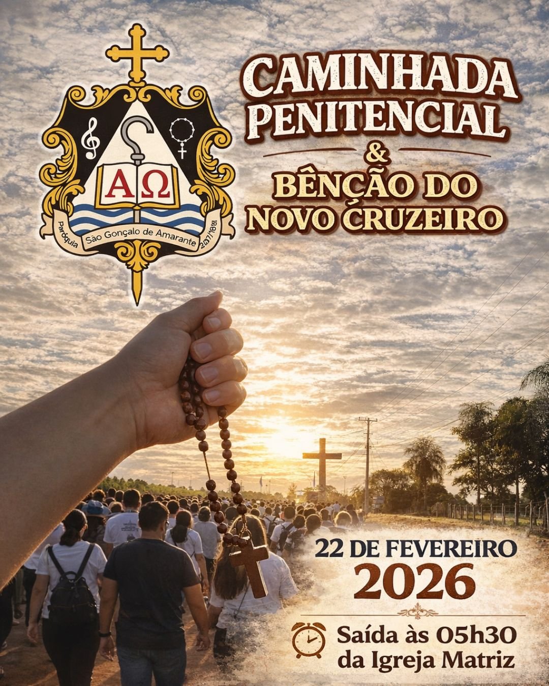 CAMINHADA PENITENCIAL E BENÇÃO DO NOVO CRUZEIRO